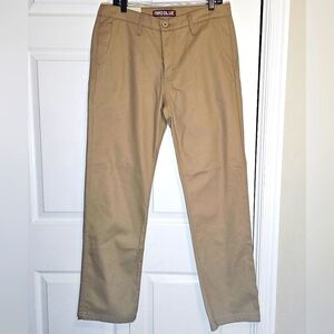 Neoblue Relaxed Chino Pants‎ Khaki Tan 32 100% Cotton New Business Casual Street